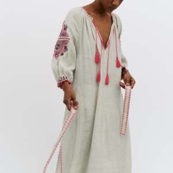 ULLA JOHNSON HAND EMBROIDERED MAXI NWOT
